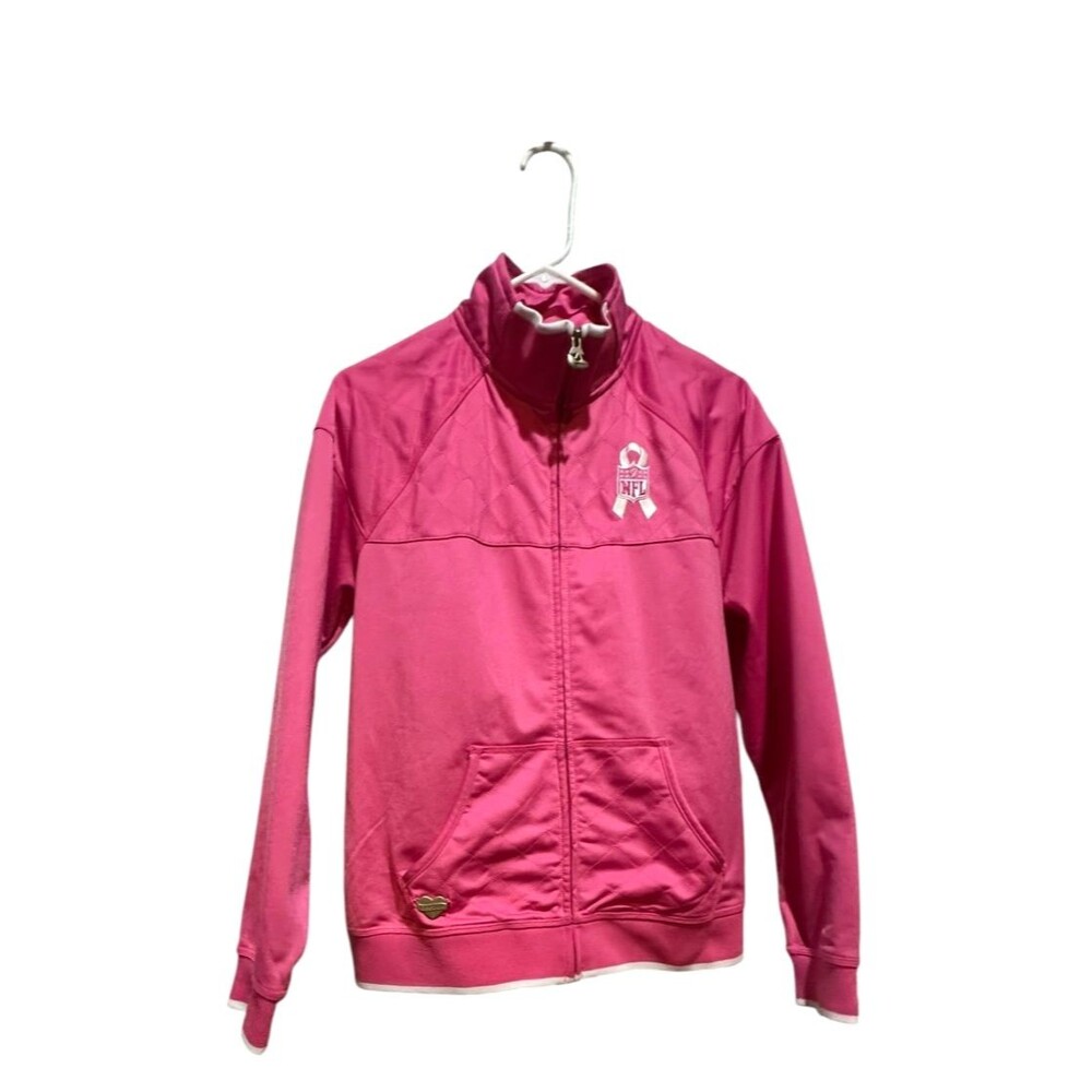 Reebok Breast Cancer Awareness Kansas City Chiefs Women's Jacket Sz Large Pink